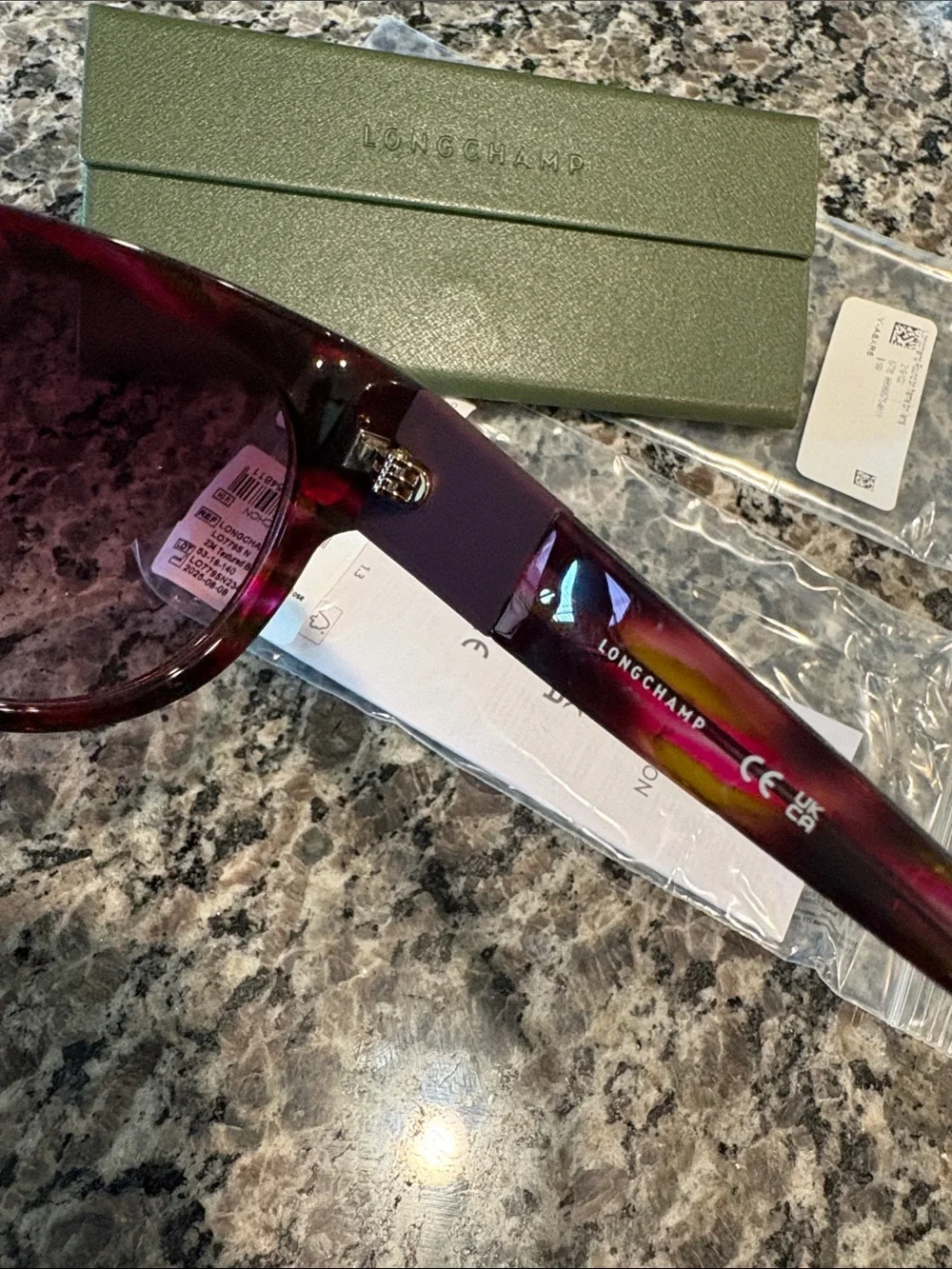NWT Longchamp Polarized Women's Sunglasses - Dark Burgundy